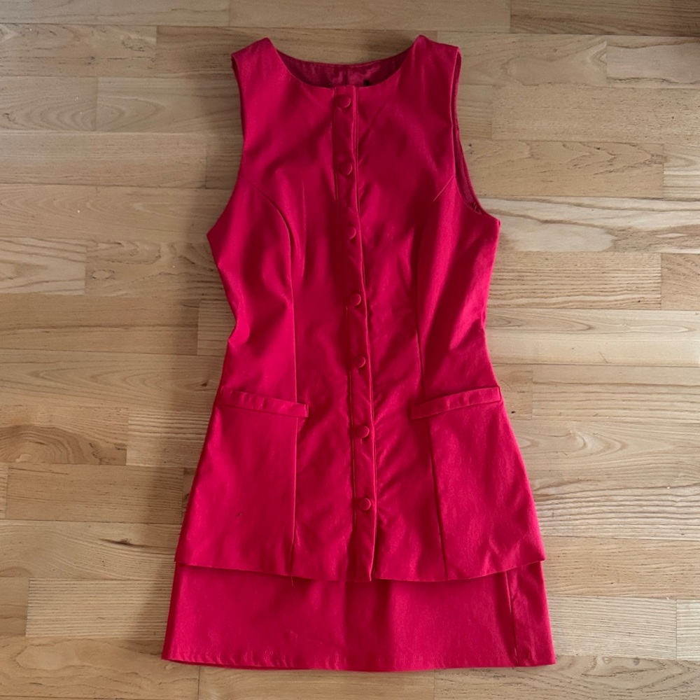Zara Elegant red  top and skirt set xs